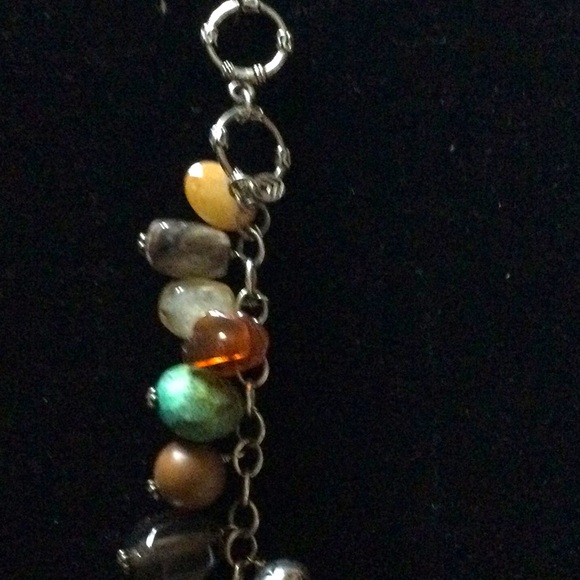 Retired Silpada genuine multi gemstone toggle clasp bracelet…signed 925 - Picture 4 of 5